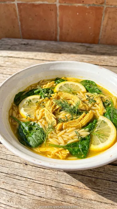 Mediterranean Lemon Chicken Soup Recipe