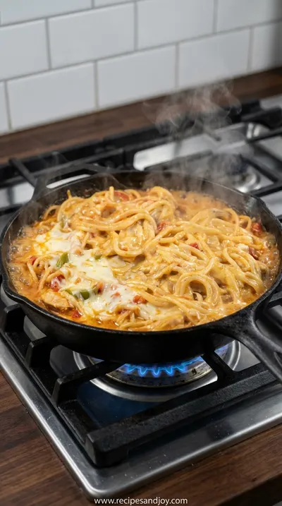 Mexican Chicken Spaghetti: Easy Family Dinner Recipe - cooking process