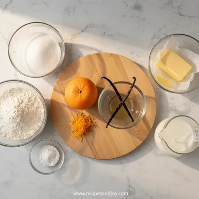 Moist Orange Cake – Easy Sweet Dessert - ingredients preparation