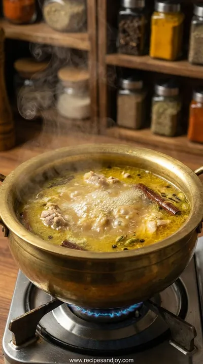 Murgh Shorba: Authentic Indian Chicken Soup Recipe - cooking process