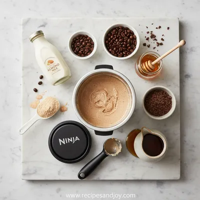 Ninja Creami Mocha Espresso Protein Ice Cream - cooking process
