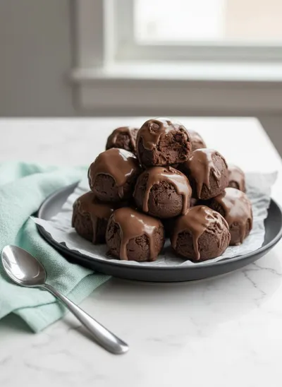No-Bake Cottage Cheese Brownie Batter Protein Bites