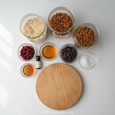 Homemade No Bake Granola Bars - ingredients preparation
