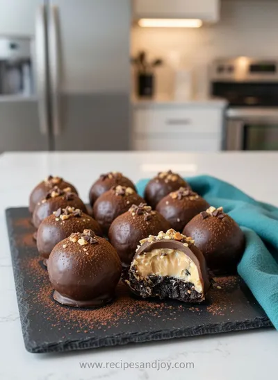 No-Bake Reese's Oreo Balls - ready to serve