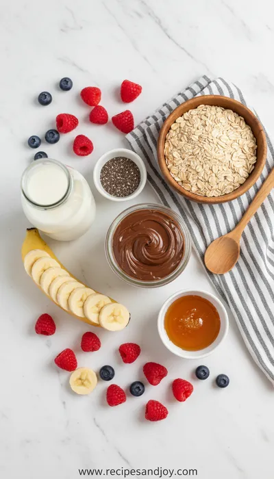 Nutella Overnight Oats Recipe - cooking process