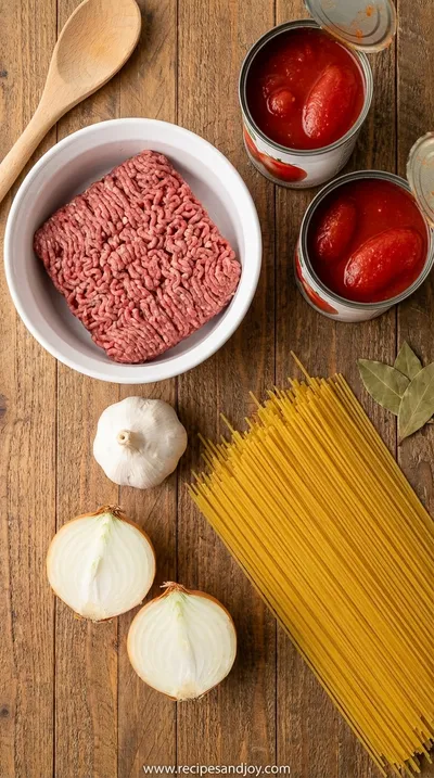 Old Fashioned Spaghetti: My Grandma's Recipe - ingredients preparation