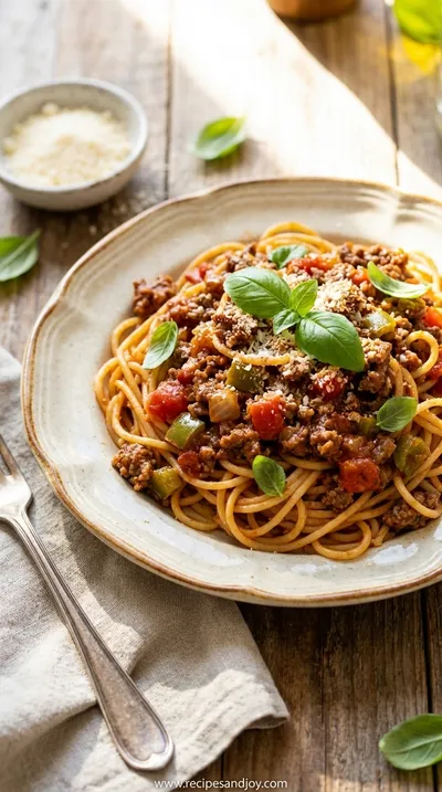 Old Fashioned Spaghetti: My Grandma's Recipe - ready to serve