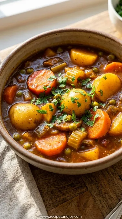 Old-Fashioned Vegan Stew: Hearty Plant-Based Comfort