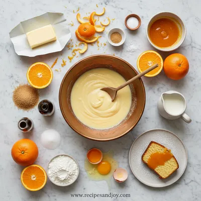 Orange Loaf Cake - cooking process