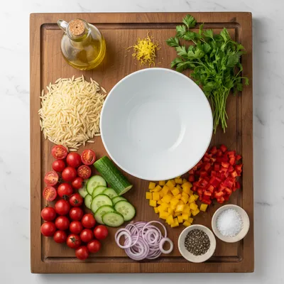 Orzo Pasta Salad – Easy Everyday Dinner - cooking process