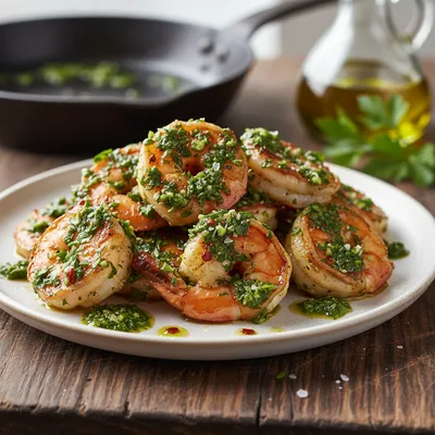 Pan Seared Chimichurri Shrimp