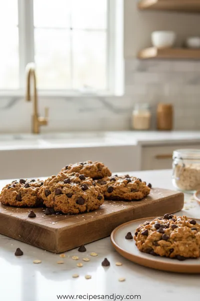 5-Ingredient Peanut Butter Oatmeal Chocolate Chip Cookies
