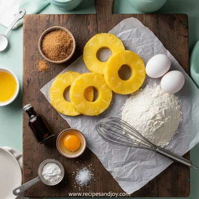 Pineapple Upside Down Sugar Cookies - ingredients preparation