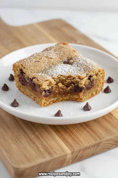Soft & Gooey Protein Blondies Recipe - ready to serve