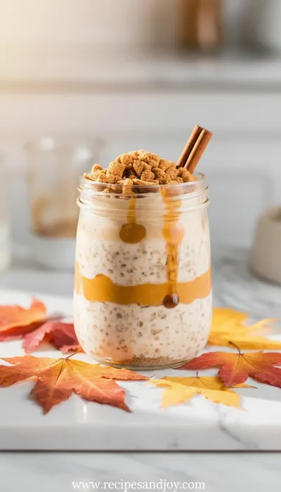 Pumpkin Cheesecake Overnight Oats - ready to serve