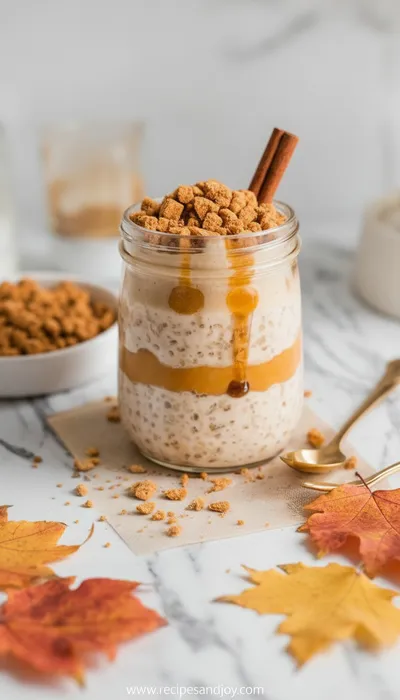 Pumpkin Cheesecake Overnight Oats