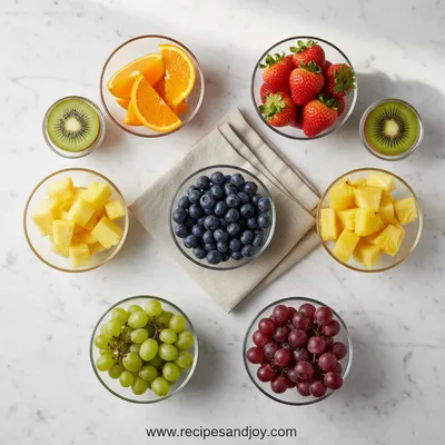 Rainbow Fruit Platter – Colorful Healthy Dessert - cooking process