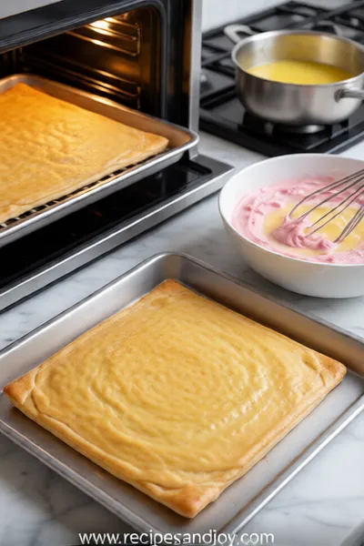 Raspberry Cream Napoleons Recipe - cooking process