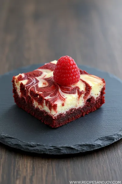 Red Velvet Cheesecake Brownies - ready to serve