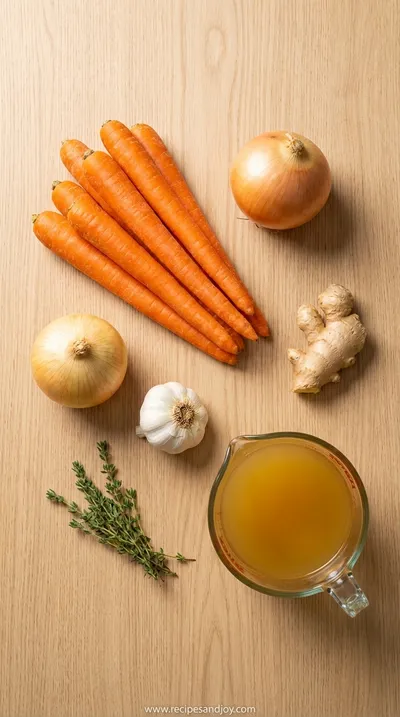 Roasted Carrot Soup: Healthy Meal Prep Recipe - ingredients preparation