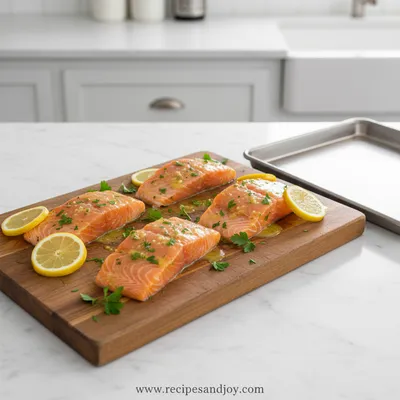 Sheet Pan Lemon Garlic Butter Salmon Easy Dinner