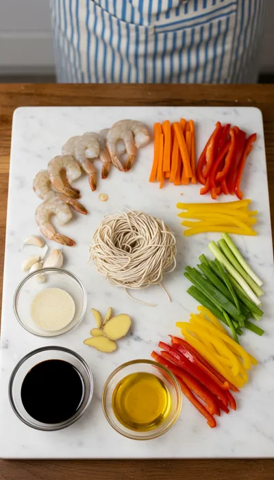 Shrimp Lo Mein – Easy Chinese Takeout Style - cooking process