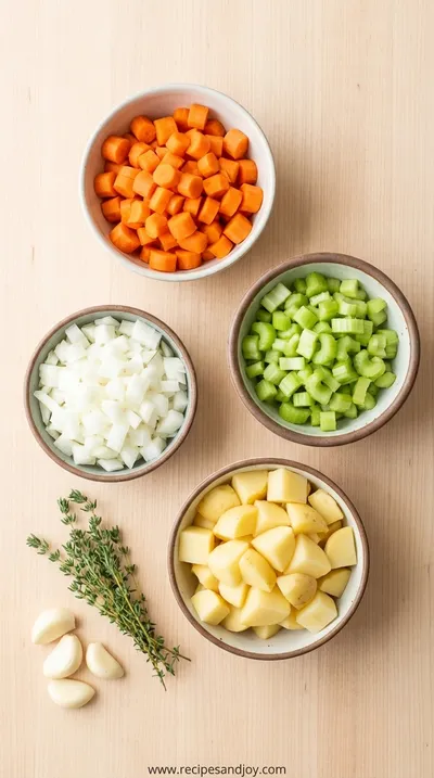 Perfect Simple Vegetable Soup Recipe - ingredients preparation
