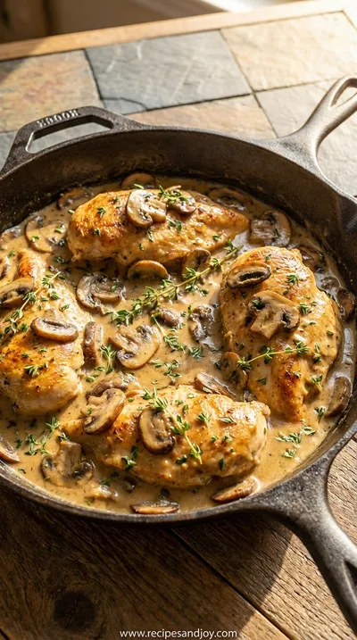 Skillet Chicken and Mushroom Sauce Recipe