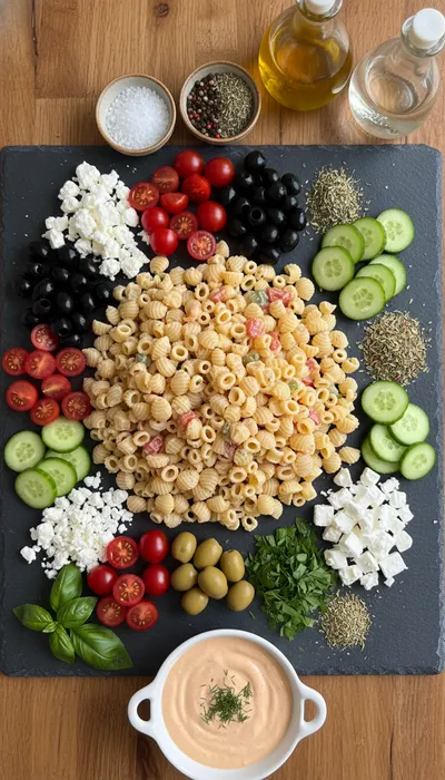 Soslu Makarna Salatası Recipe - cooking process