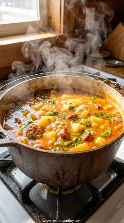 Spanish Potato Soup Recipe: Hearty and Flavorful - cooking process