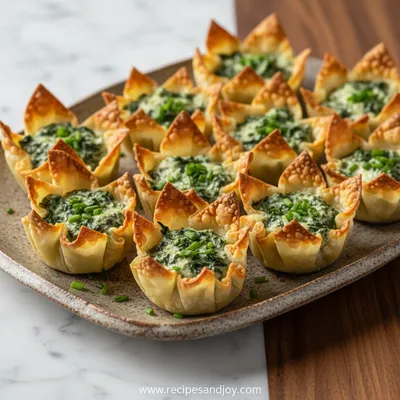 Spinach Artichoke Wonton Cups - Easy Appetizer Recipe - ready to serve