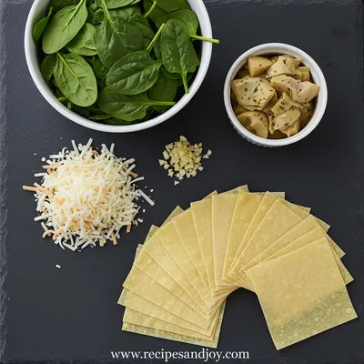 Spinach Artichoke Wonton Cups - Easy Appetizer Recipe - ingredients preparation