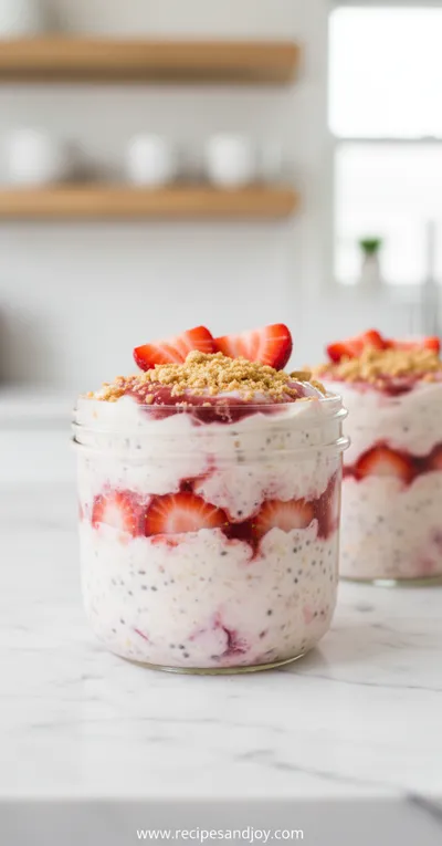 Strawberry Cheesecake Overnight Oats