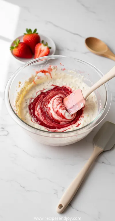 Strawberry Cheesecake Overnight Oats - ingredients preparation