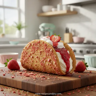 Strawberry Crunch Cheesecake Tacos