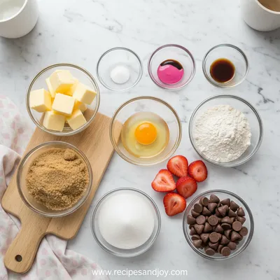 Strawberry Kiss Cookies – Soft, Pretty & Easy - cooking process