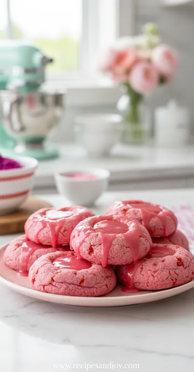 Strawberry Kiss Cookies – Soft, Pretty & Easy