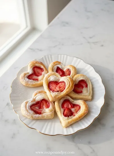Strawberry Puff Pastry Danishes