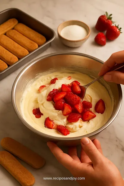 Strawberry Tiramisu – Easy Sweet Treat - cooking process
