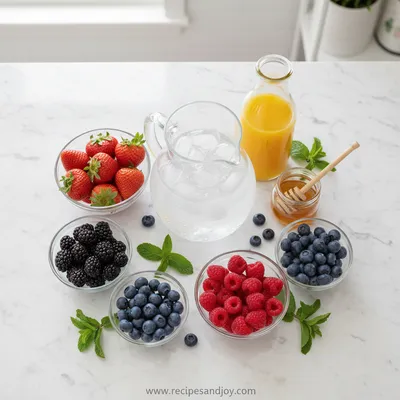 Summer Berry Refresher Recipe - ingredients preparation
