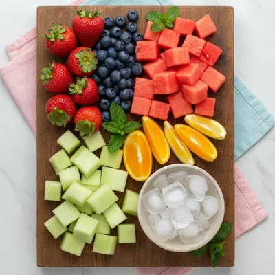 Summer Fruit Salad Recipe - cooking process