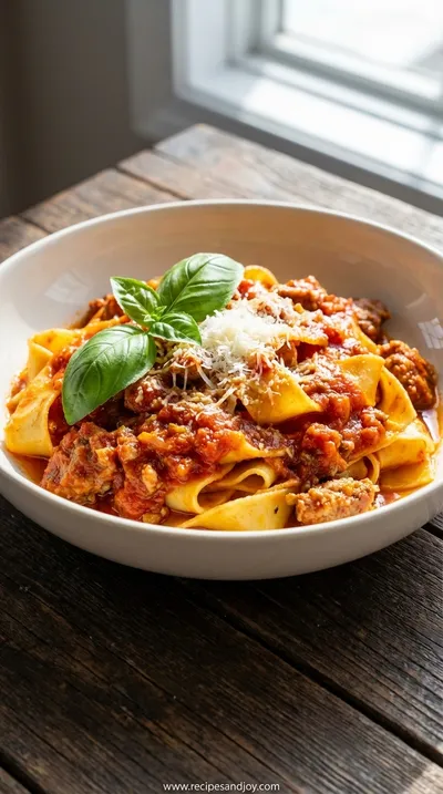 Sunday Gravy: Easy Italian Meat Sauce Recipe - ready to serve