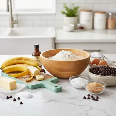 Sweet Banana Bread Blondies - cooking process