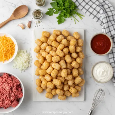 Simple and Delicious Tater Tot Casserole - cooking process