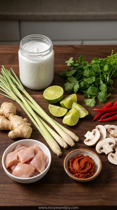 Quick and Easy Thai Coconut Curry Soup Recipe - ingredients preparation