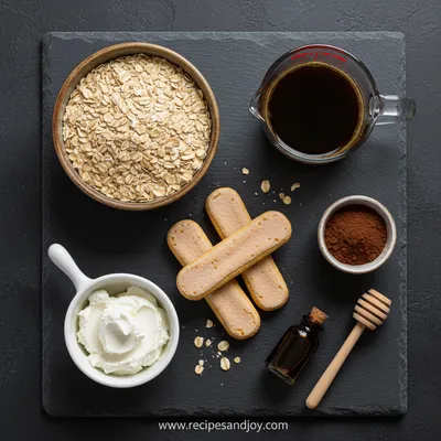 Tiramisu Overnight Oats: Make-Ahead Breakfast Dessert - ingredients preparation