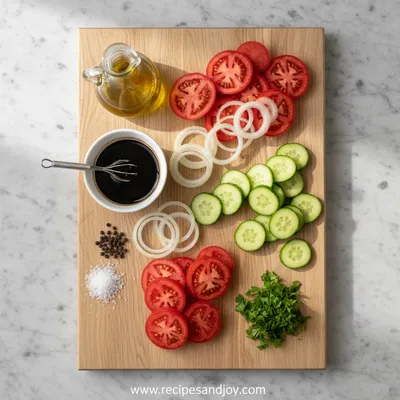 Tomato, Cucumber, and Onion Salad - cooking process