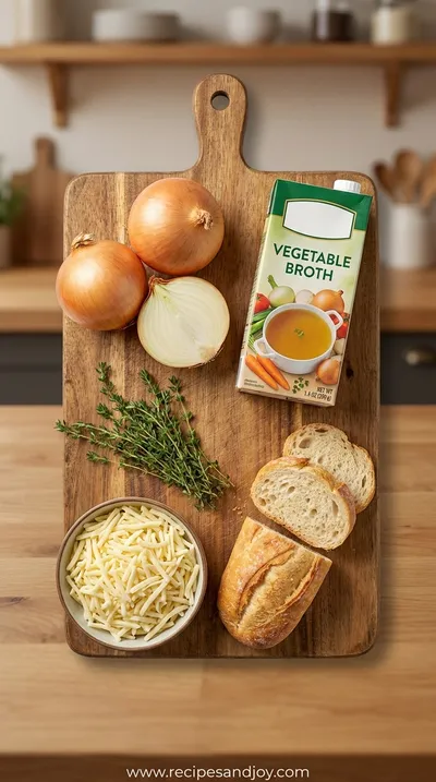 Vegan French Onion Soup: Hearty and Flavorful - ingredients preparation