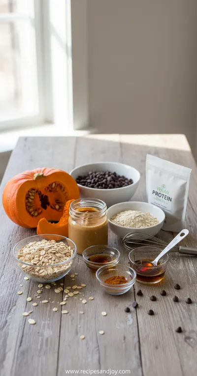 Vegan Pumpkin Protein Bars: No Bake Recipe - ingredients preparation