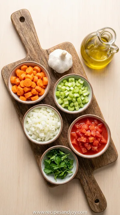 Best Vegetable Soup Recipe for Easy Family Dinners - ingredients preparation